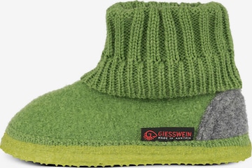 GIESSWEIN Hausschuh ' Kramsach' in Grün: Vorderseite