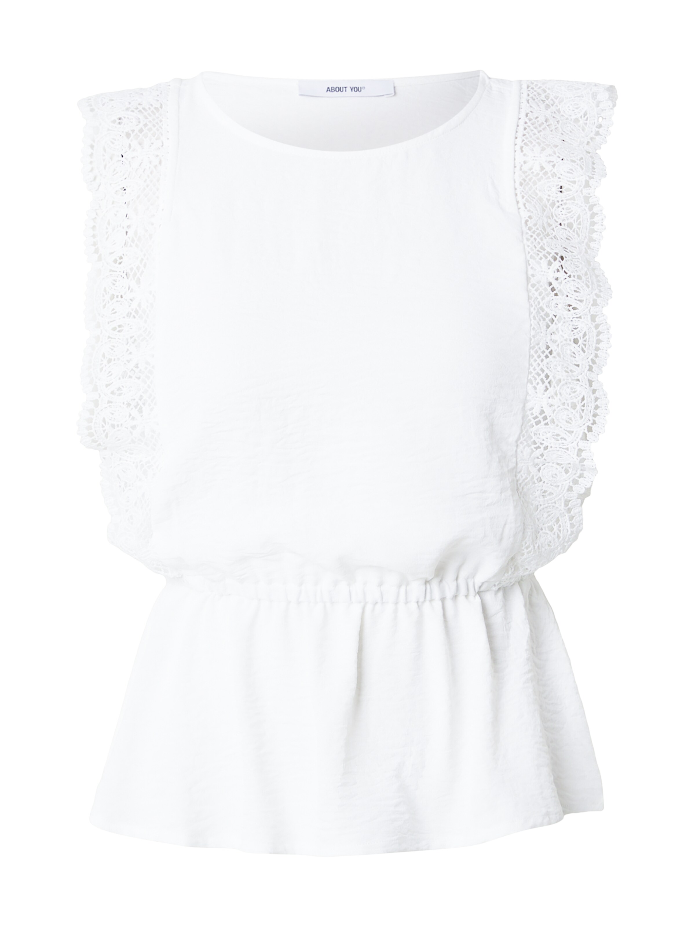 ABOUT YOU Bluza 'Ellen' | bela barva: sprednja stran