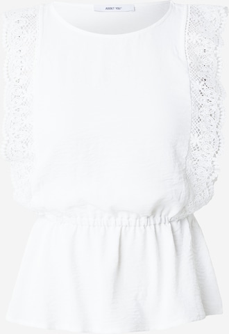 ABOUT YOU Bluza 'Ellen' | bela barva: sprednja stran
