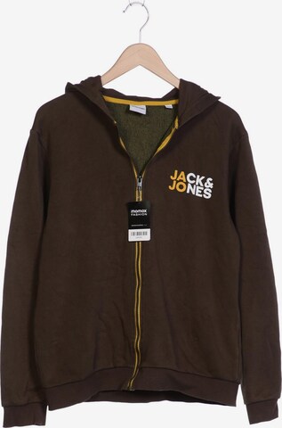 JACK & JONES Sweatshirt & Zip-Up Hoodie in M in Green: front