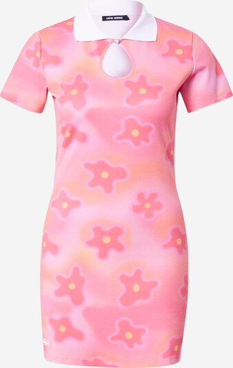 LOCAL HEROES Kleid 'CYBER' in hellgelb / pastelllila / pastellorange / pink / weiß, Produktansicht