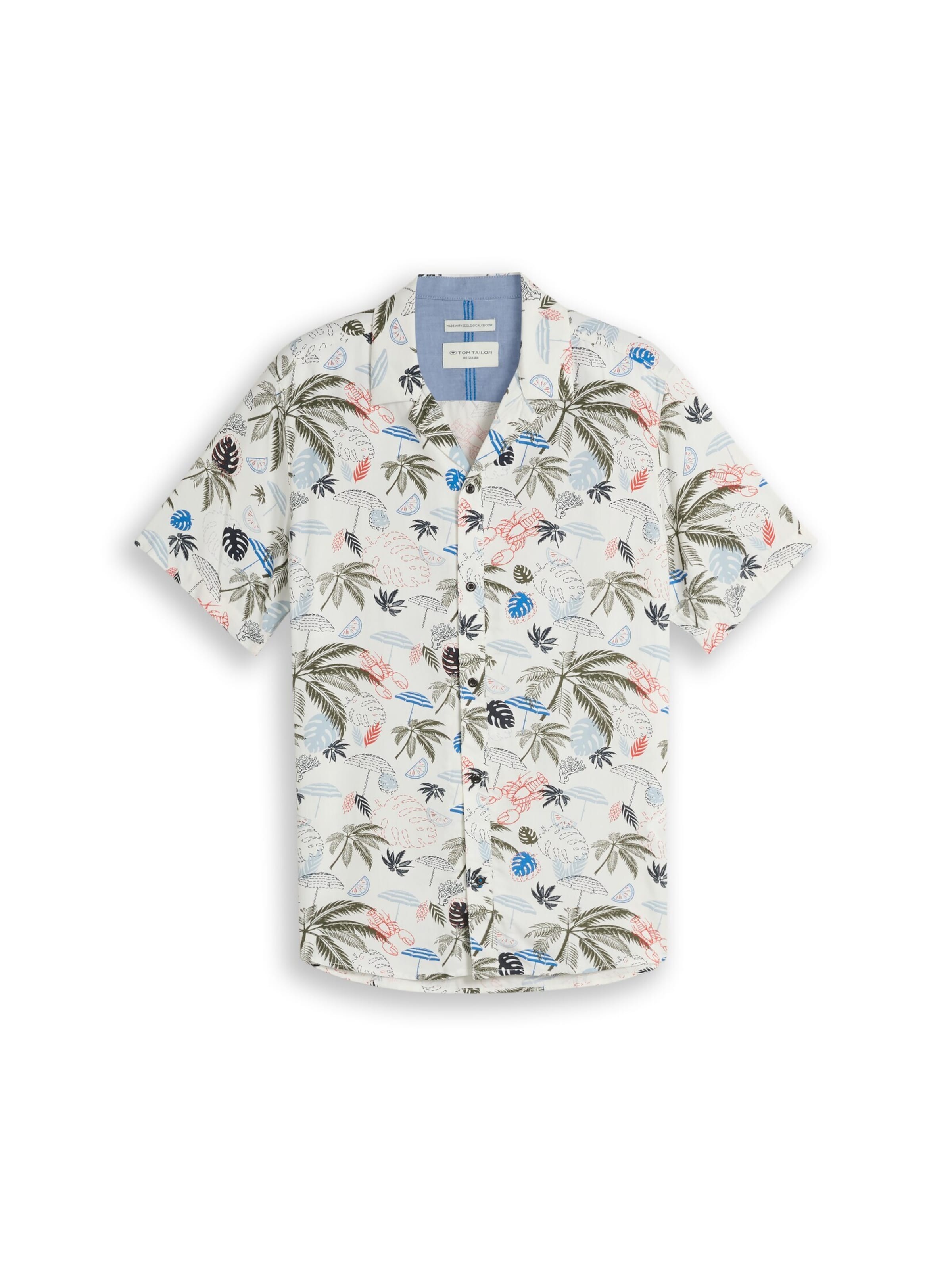 TOM TAILOR Hemd in grün / offwhite, Produktansicht