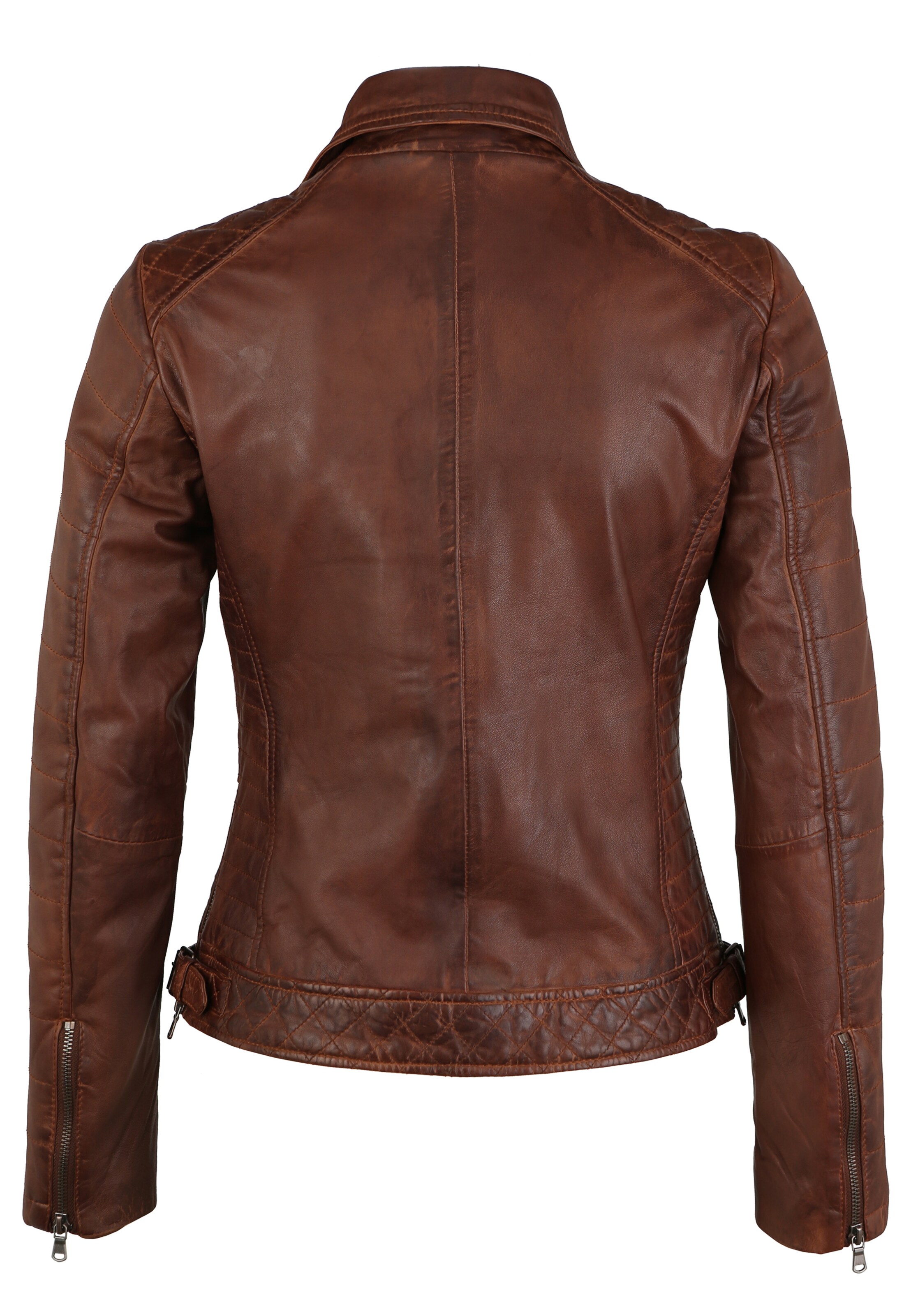 7ELEVEN Lederjacke 'Locky' in Braun