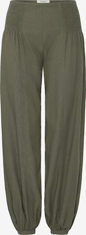 Oxmo - Pantalón ' OXNInna Linen Mix Relaxed Fit ' en verde: frente