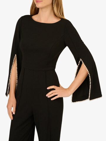 Adrianna Papell Jumpsuit 'Split Sleeve Crepe Jumpsuit' in Zwart