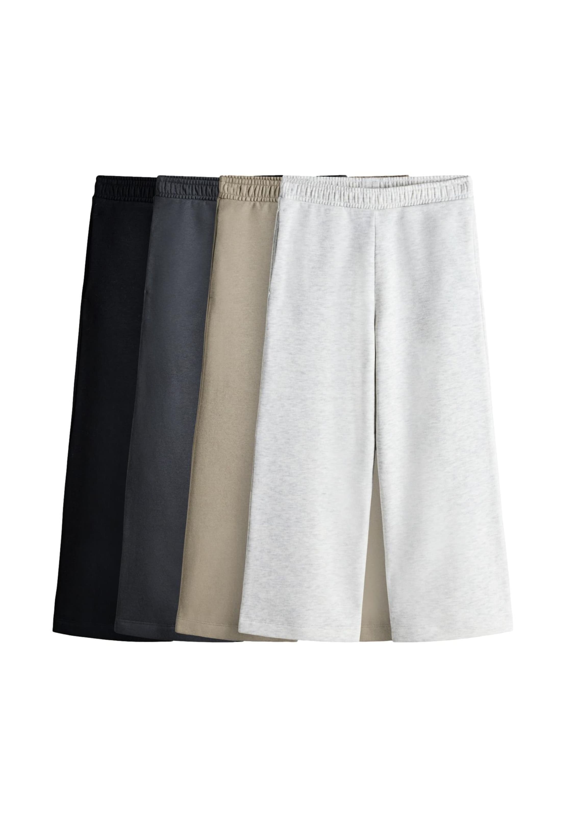 The Set Wide leg Broek in Beige: voorkant