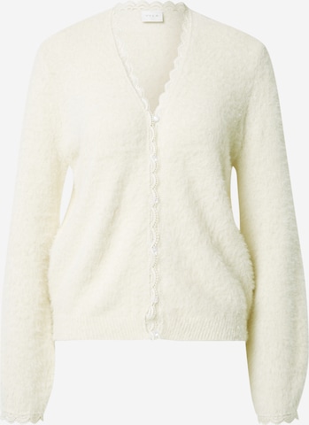 VILA Knit Cardigan 'VIFEA' in White: front