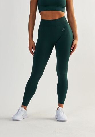 BeShaped Slim fit Sports trousers 'Opschieten' in Green: front
