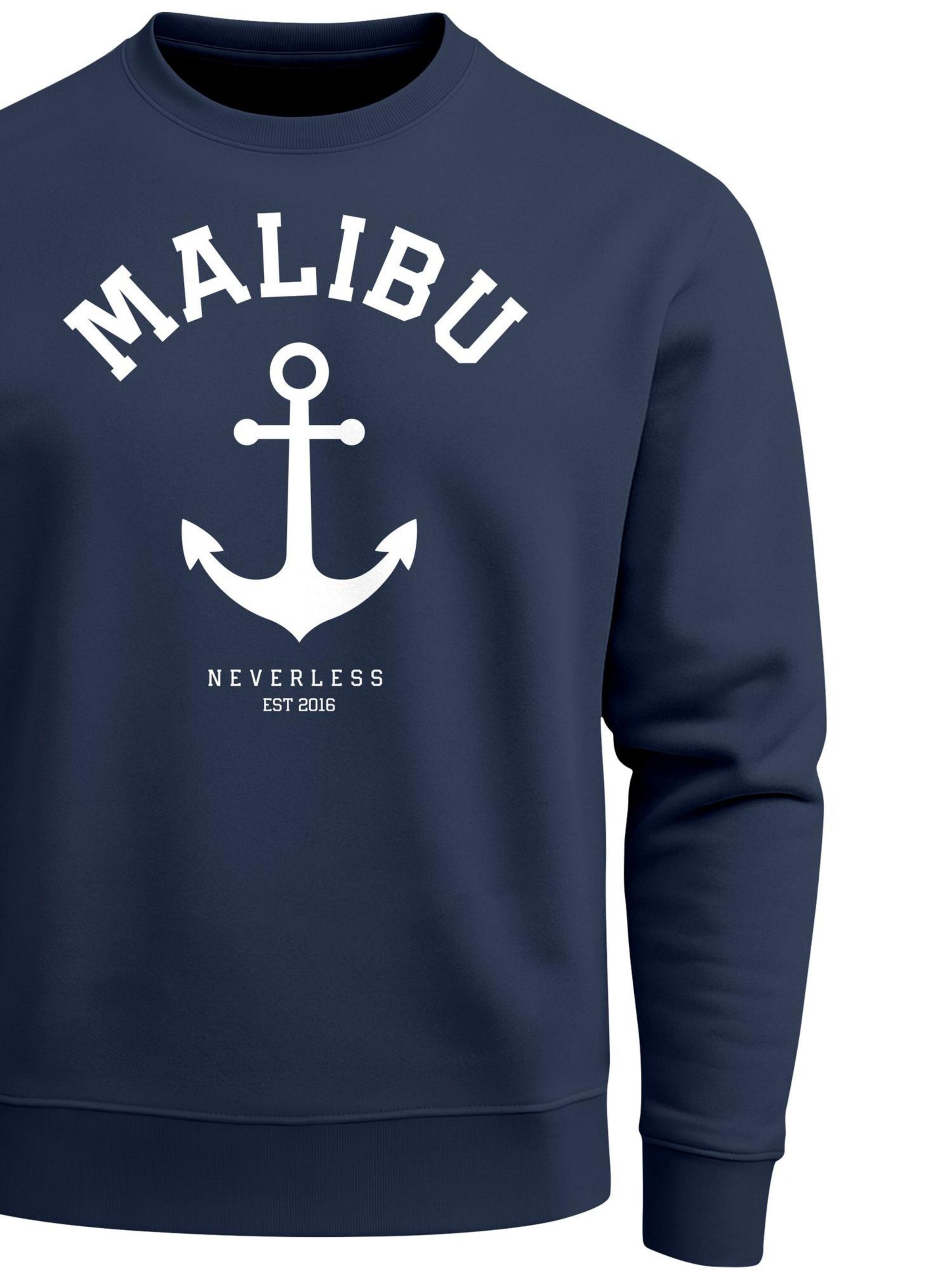 Neverless Sweatshirt 'Malibu Anker'‌‌‌‌‌ in Blau