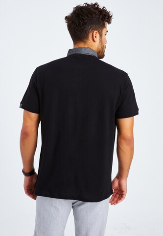 Leif Nelson T-Shirt Polo in Schwarz