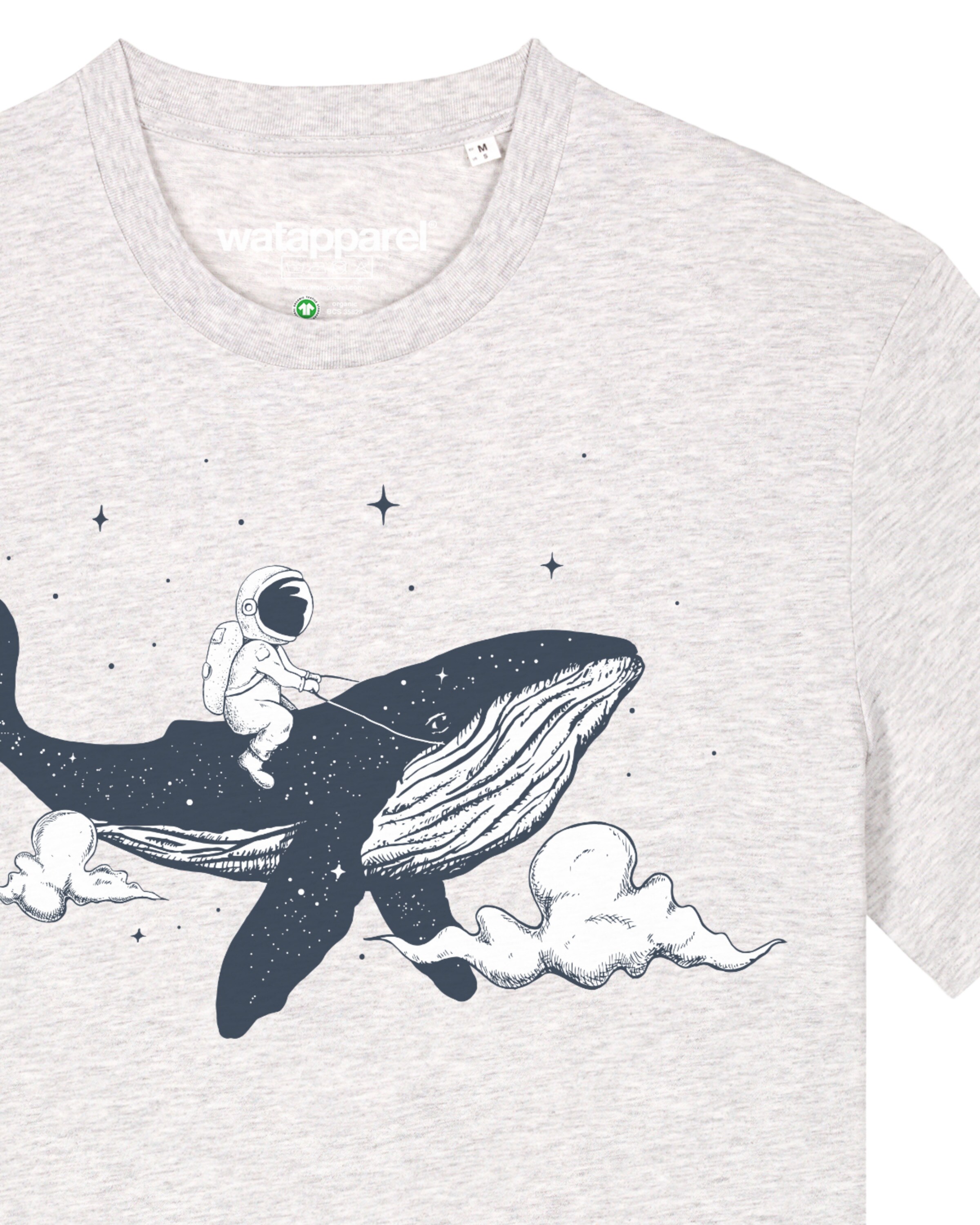 Watapparel Shirt ' Spacewhale ' in Grijs