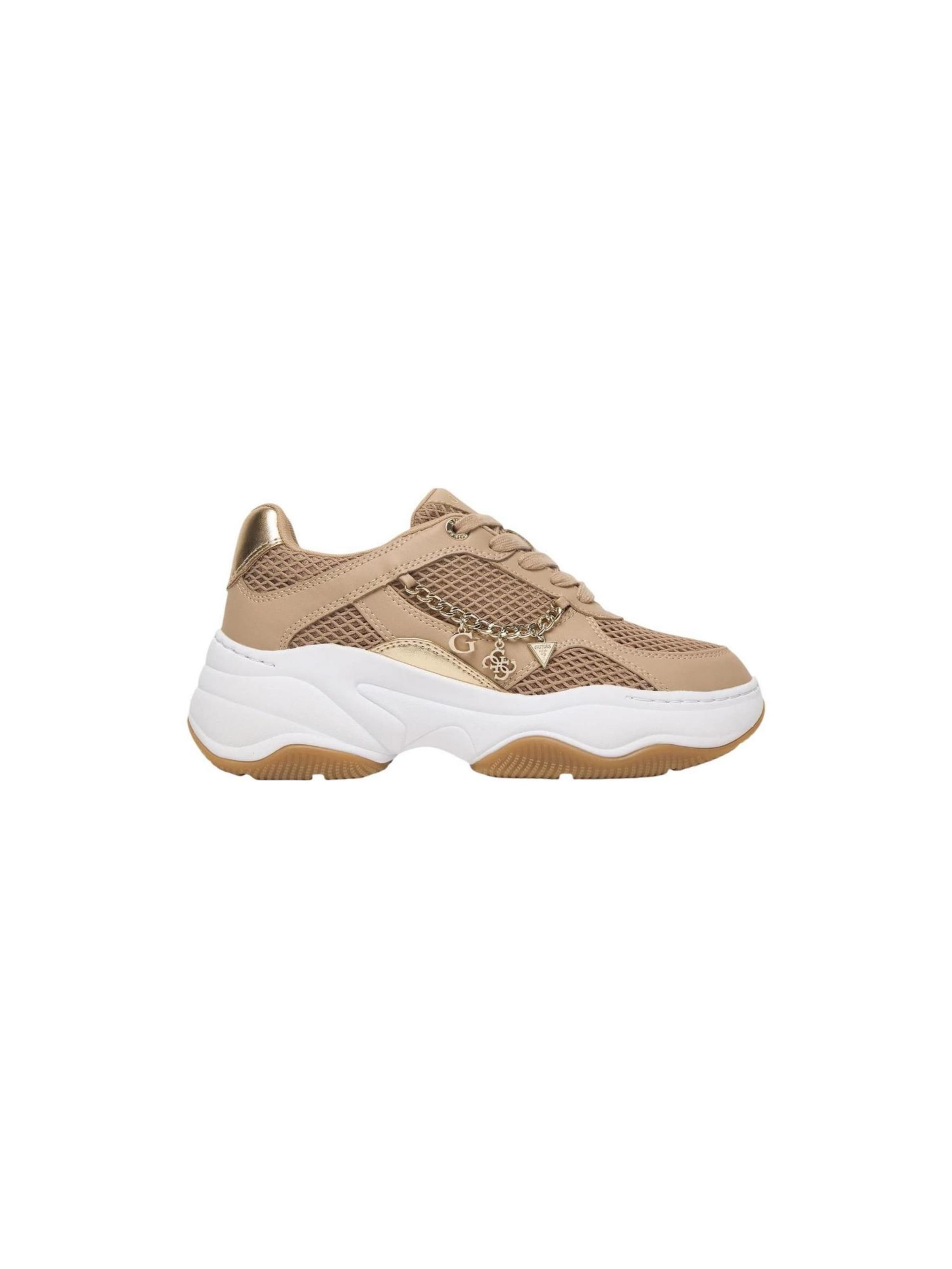 Sneaker bassa 'HARPAA FLPHAR ELE12' di GUESS in beige: frontale