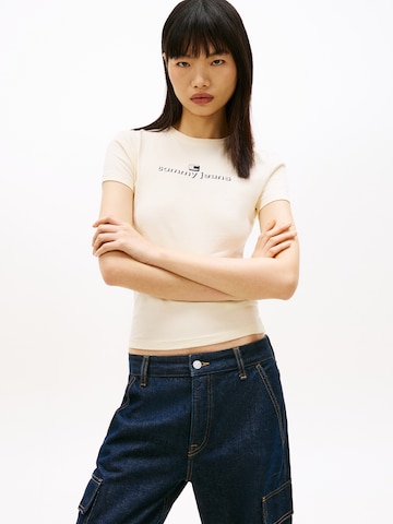 Tommy Jeans Tričko 'ESS' - Béžová: predná strana