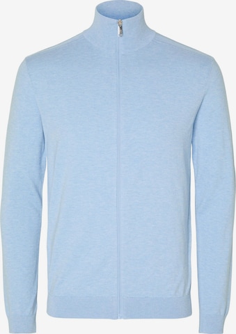 SELECTED HOMME Knit Cardigan in Blue: front