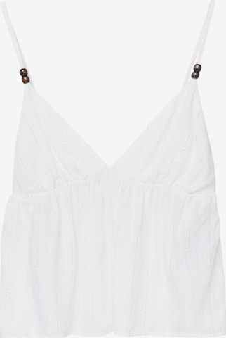 Pull&Bear Top in Weiß: predná strana