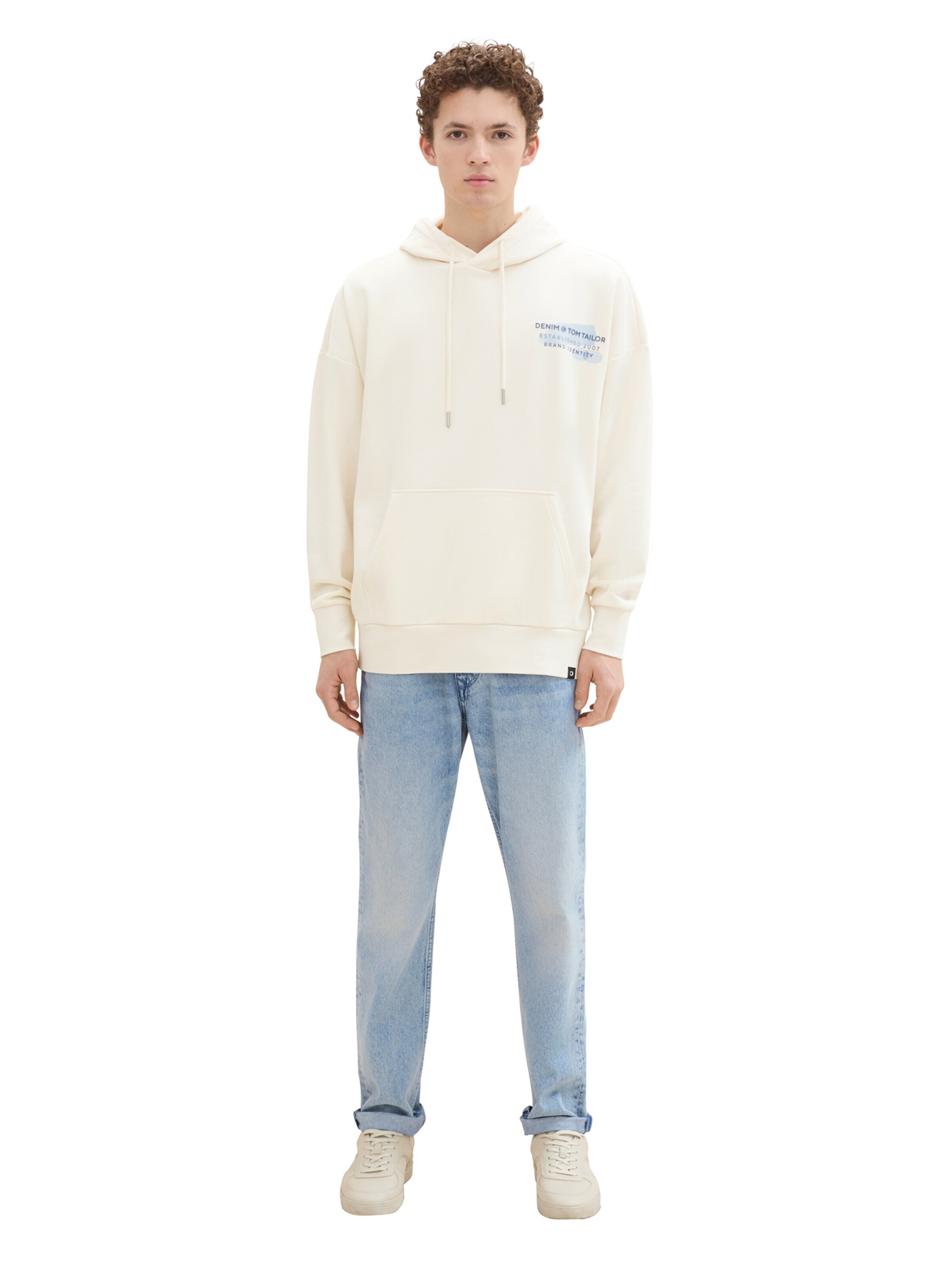 TOM TAILOR DENIM Sweatshirt in Wit