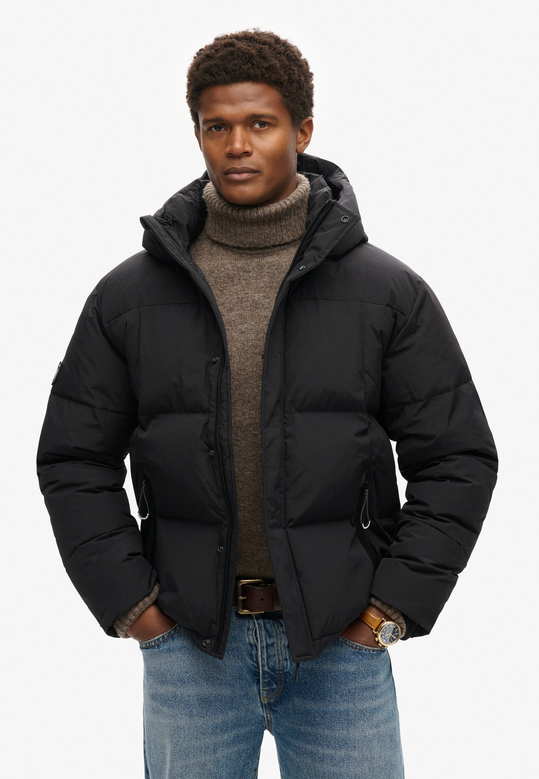 Superdry Winterjas in Zwart: voorkant