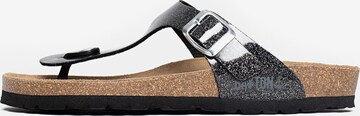 Bayton T-Bar Sandals 'Mercure' in Grey: front