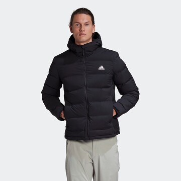 ADIDAS SPORTSWEAR Outdoor jacket 'Helionic Soft Hooded' in Black: front