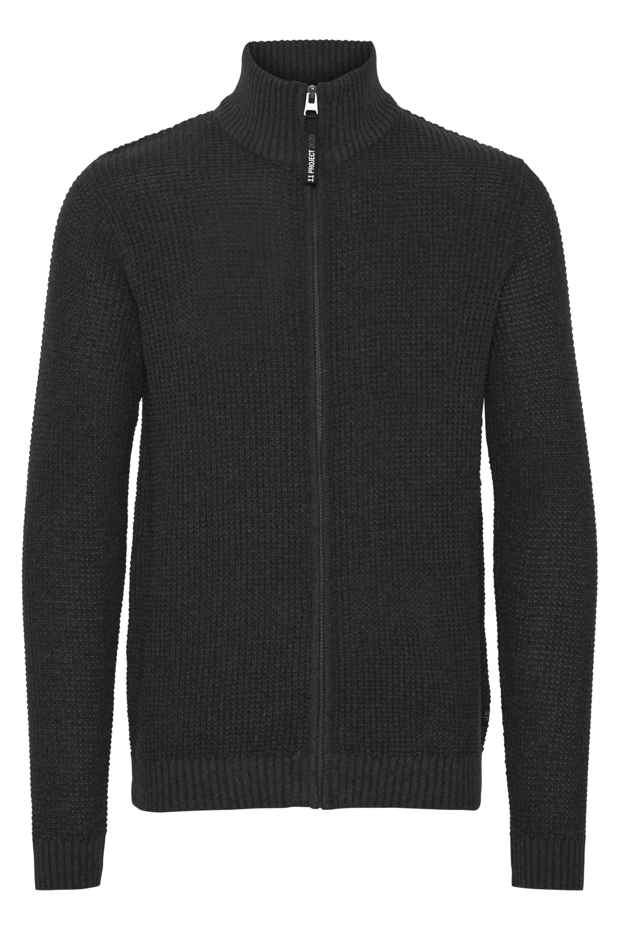 11 Project Strickjacke in Schwarz: Vorderseite