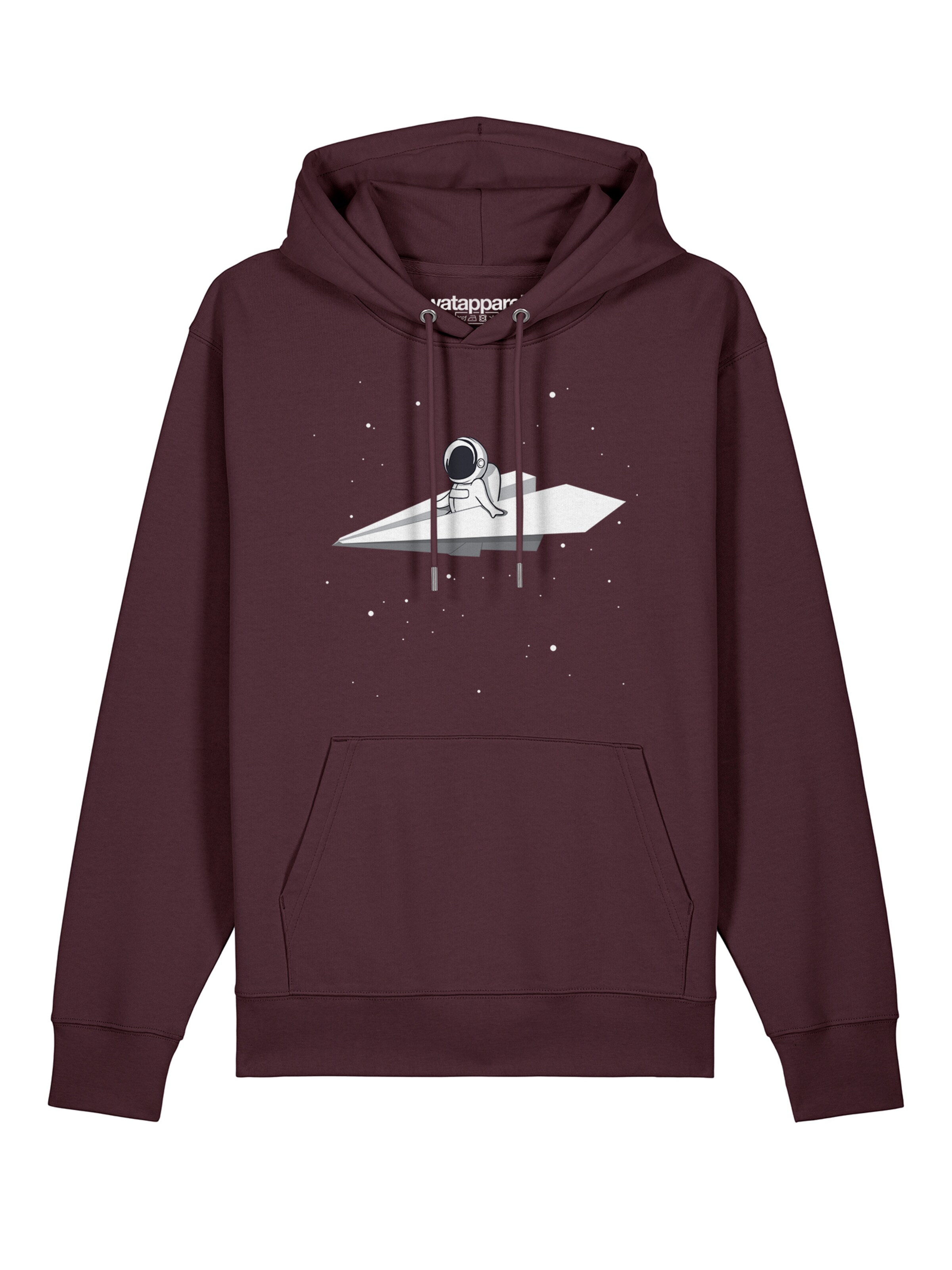 Watapparel Sweatshirt ' Fly me to the moon ' in Rood: voorkant