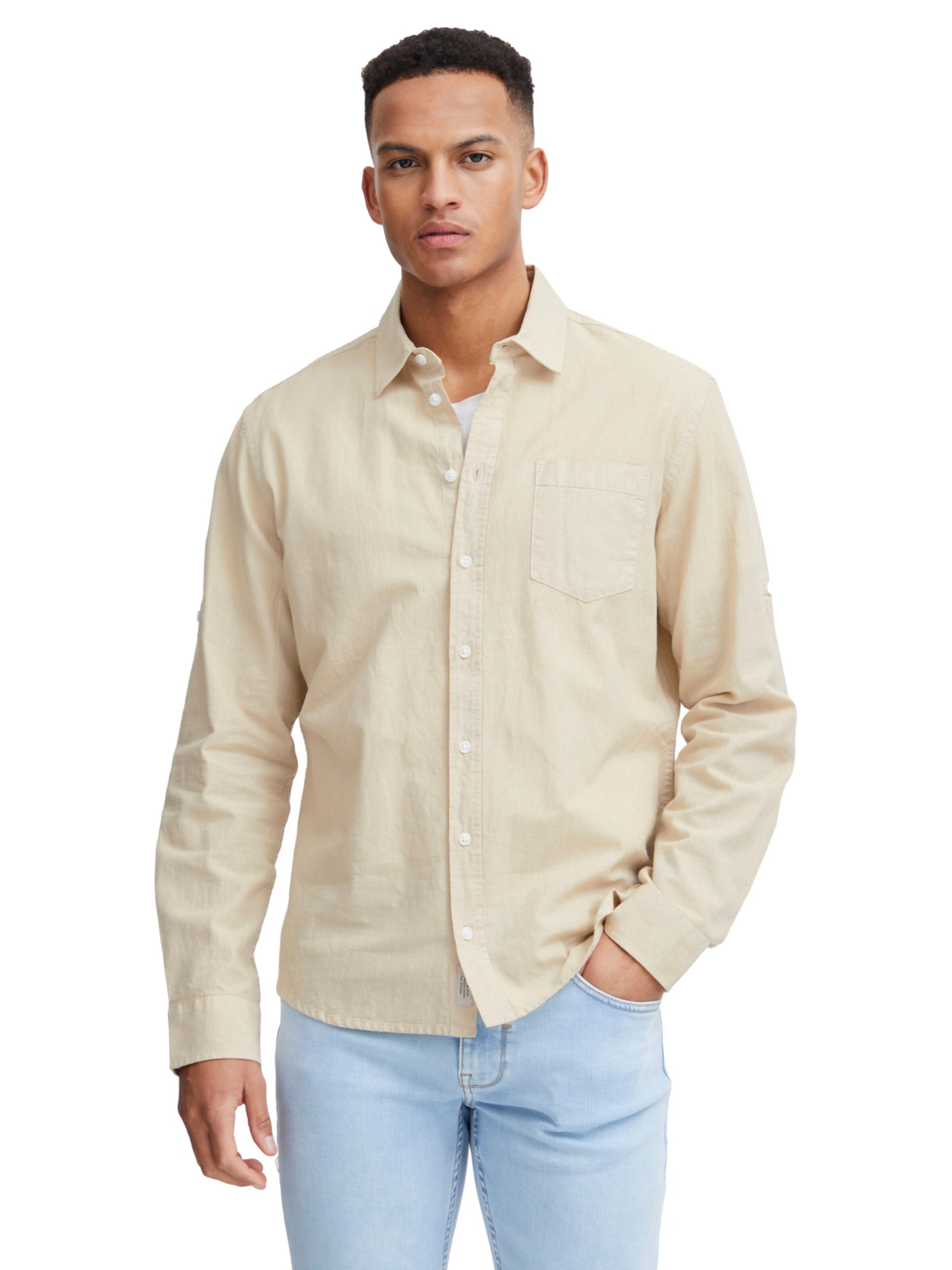 Regular fit Camicia di BLEND in beige: frontale