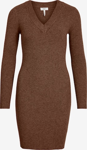 OBJECT Petite Knitted dress 'Fae' in Brown: front