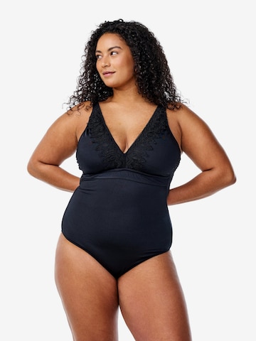 juoda Swim by Zizzi Trikampė Maudymosi kostiumėlis: priekis