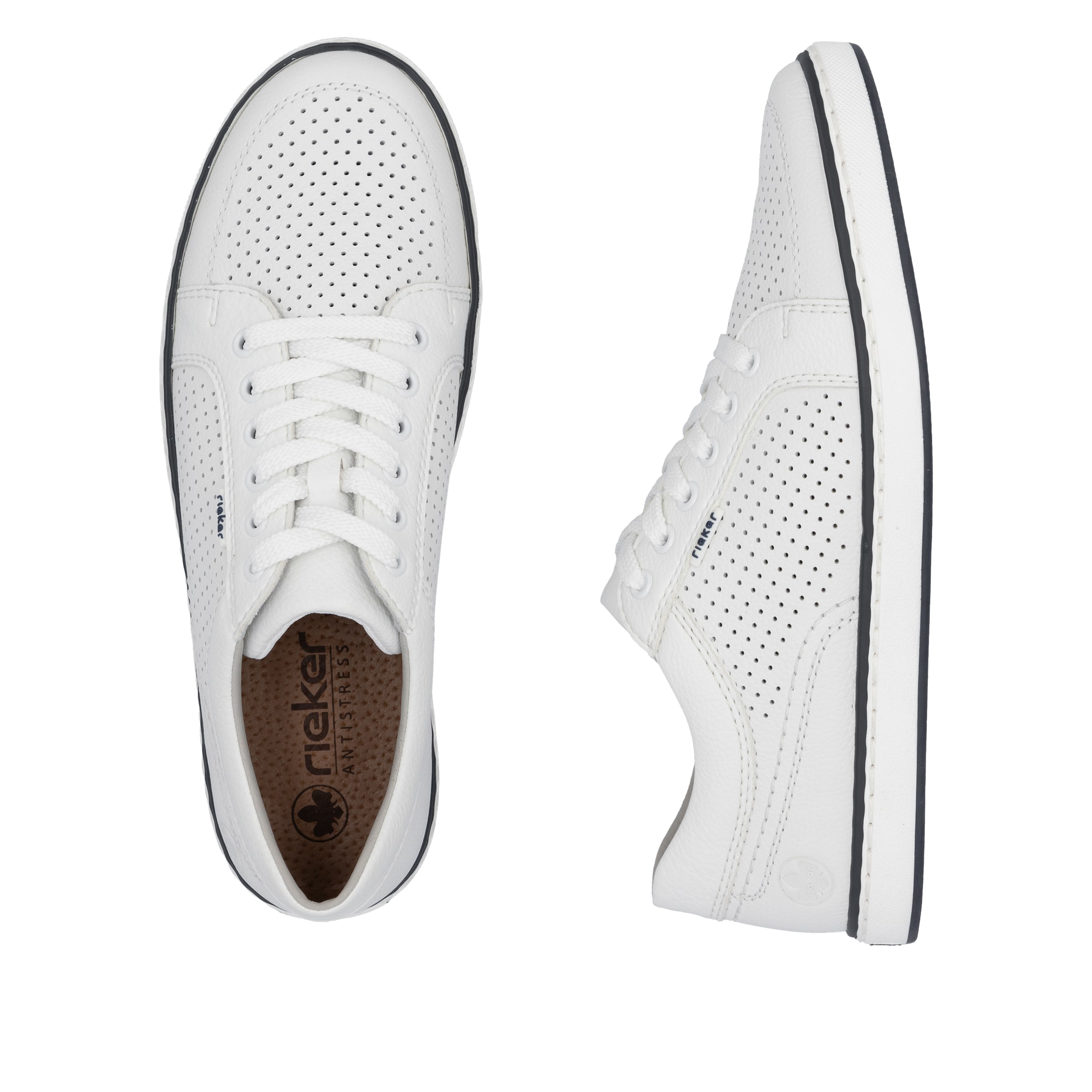 Rieker Lace-Up Shoes in White