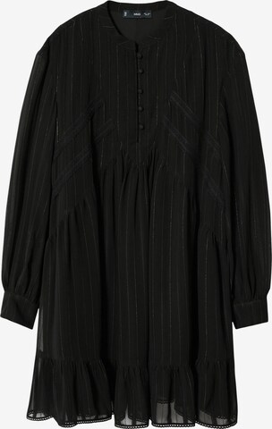 MANGO Shirt Dress 'Saruman' in Black: front