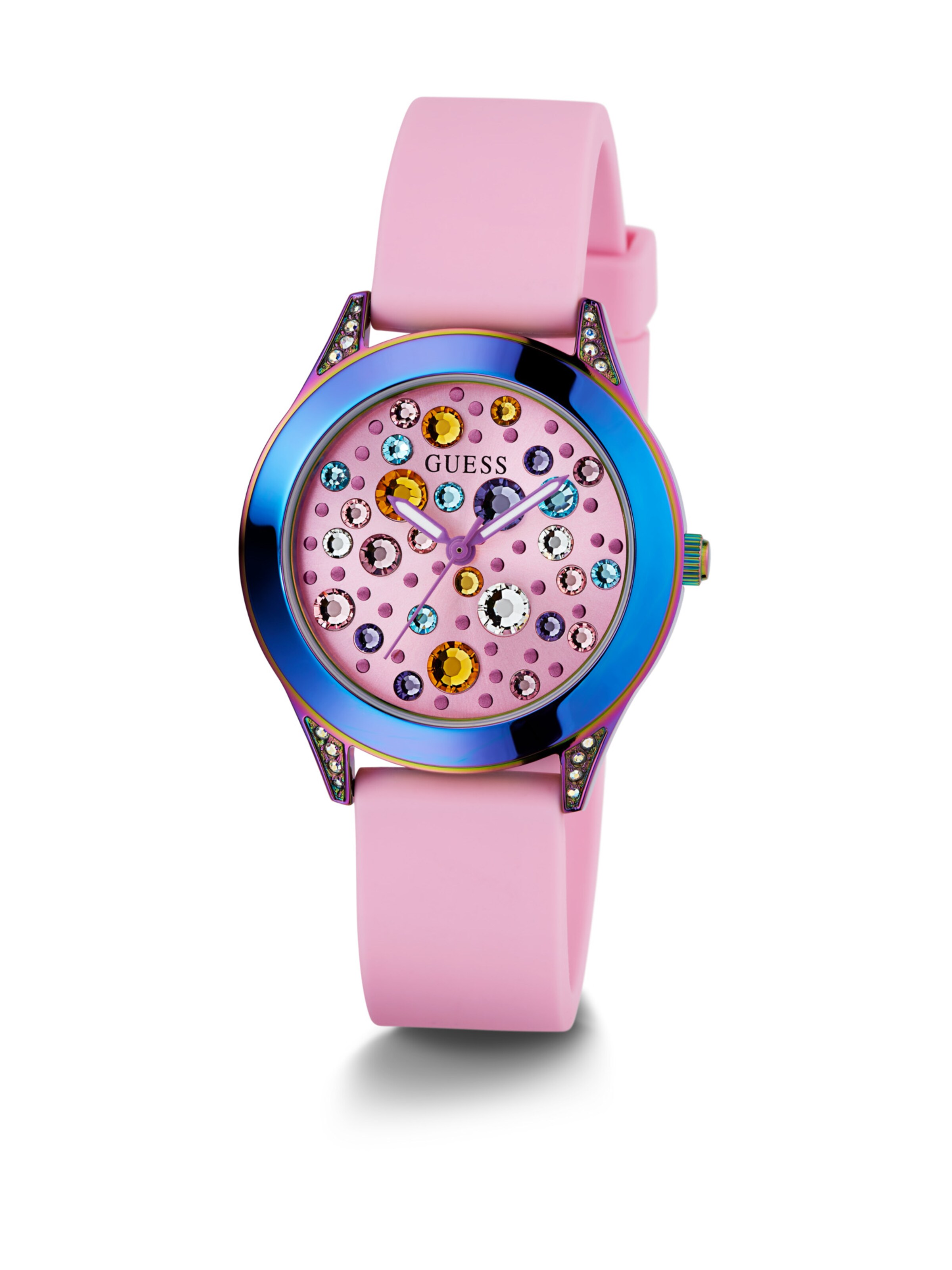 GUESS Analoog horloge 'Mini Wonderlust' in Roze