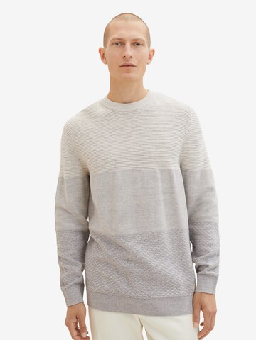 Pull-over TOM TAILOR en gris : devant