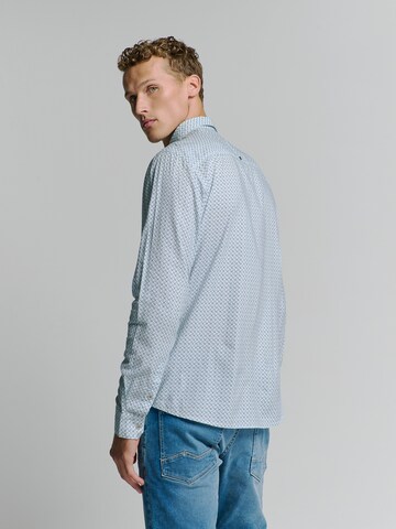 No Excess Regular fit Overhemd in Blauw