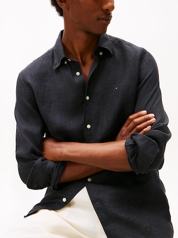 TOMMY HILFIGER Regular Fit Hemd in Schwarz