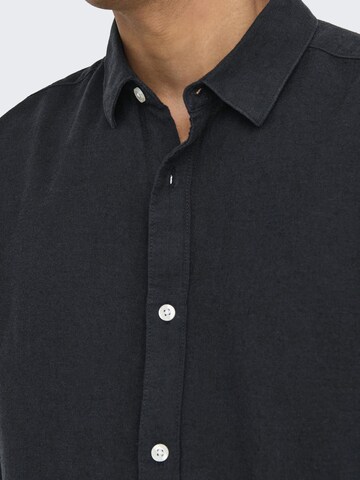 Only & Sons Slim fit Overhemd 'ONSCaiden' in Zwart