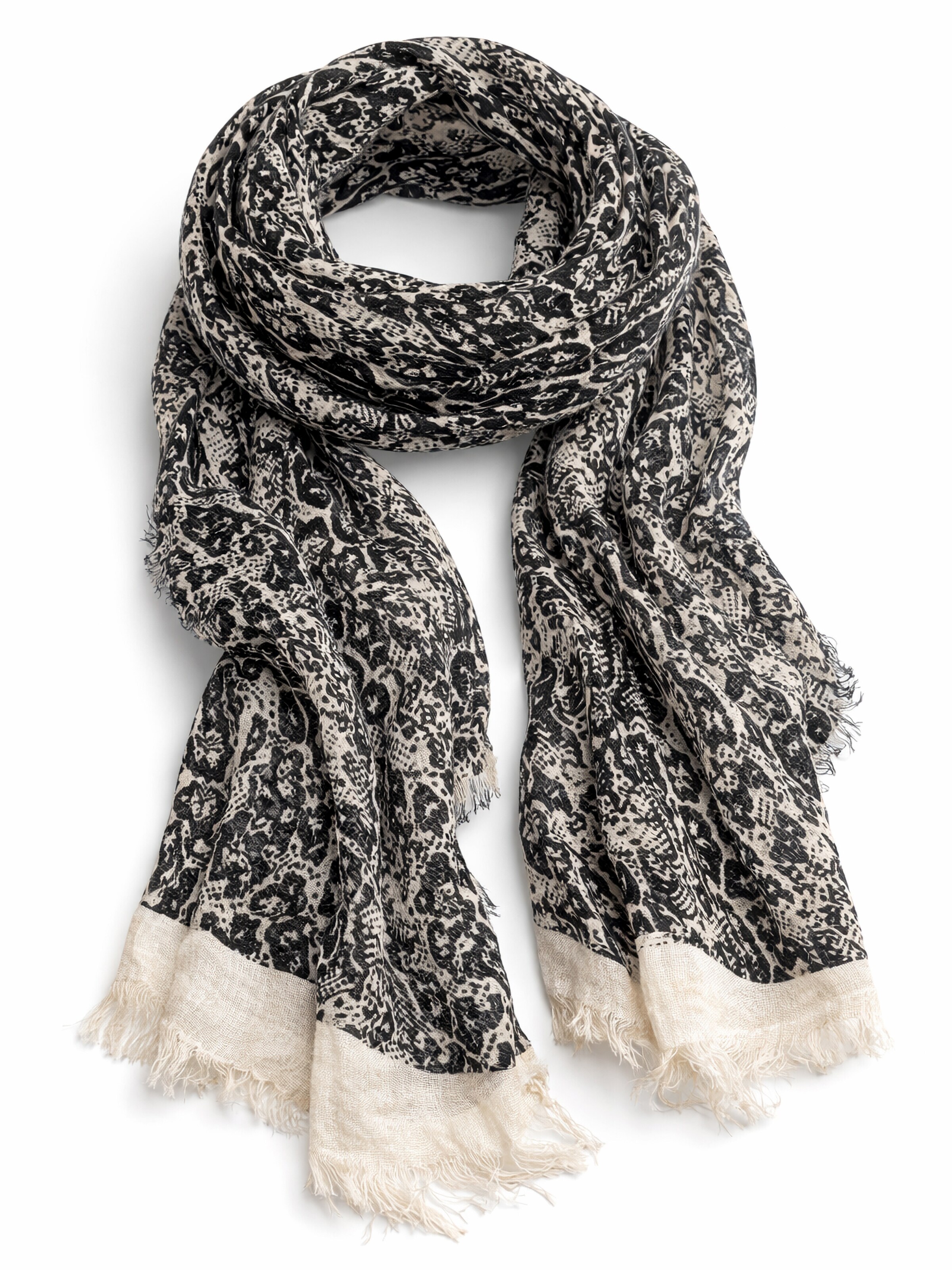COLLEZIONE ALESSANDRO Scarf 'Snake' in Beige: front
