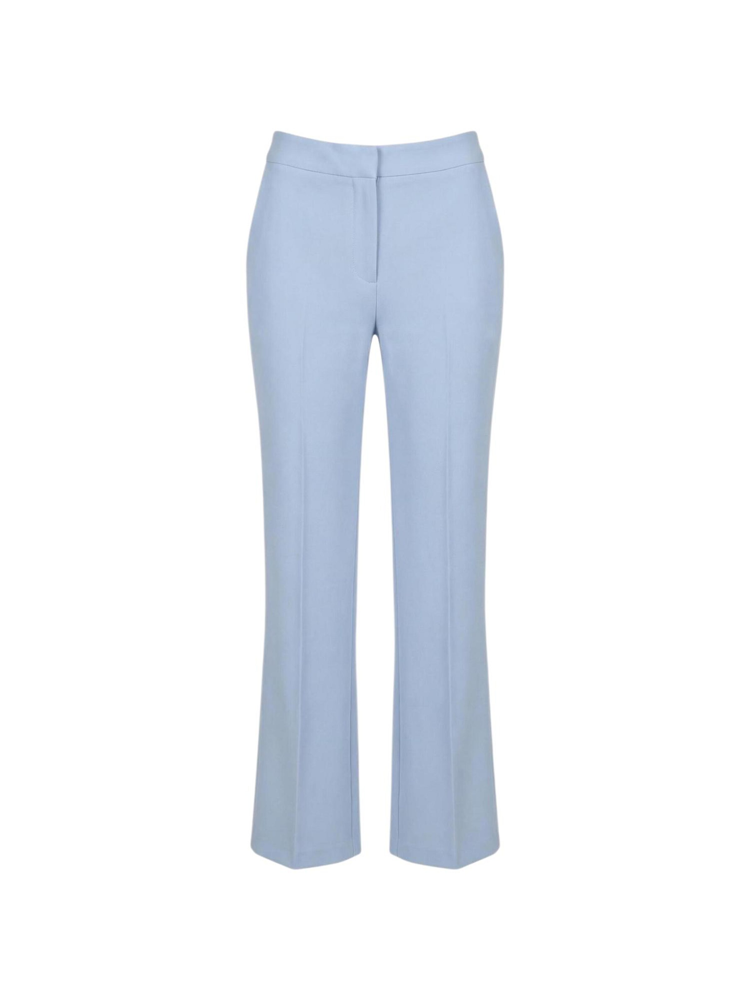I AM Regular Trousers with creases 'Pantaloni Svasati PE26100' in Blue: front
