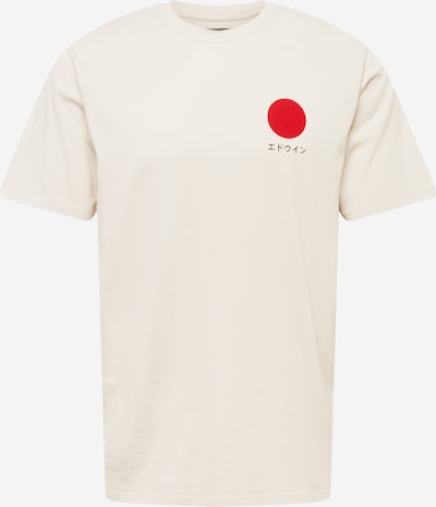Tricou 'Japanese Sun' EDWIN pe bej deschis / roșu / negru, Vizualizare produs