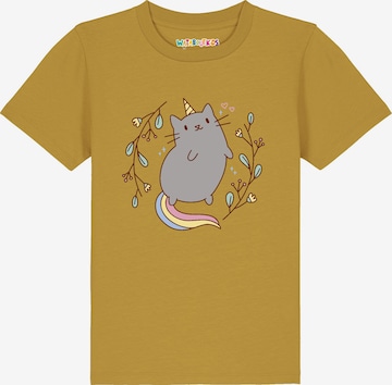 T-Shirt 'Unicorn Cat' watabout.kids en jaune : devant