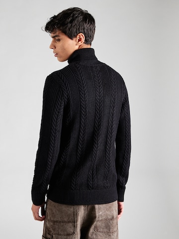 JACK & JONES Sveter 'CIPHER' - Čierna