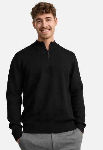 INDICODE JEANS Sweater 'Lukas' in Black: front