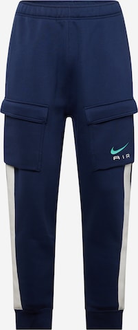 Nike SportswearTapered Cargo hlače - plava boja: prednji dio