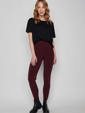 GREENBOMB Skinny Leggings in Red