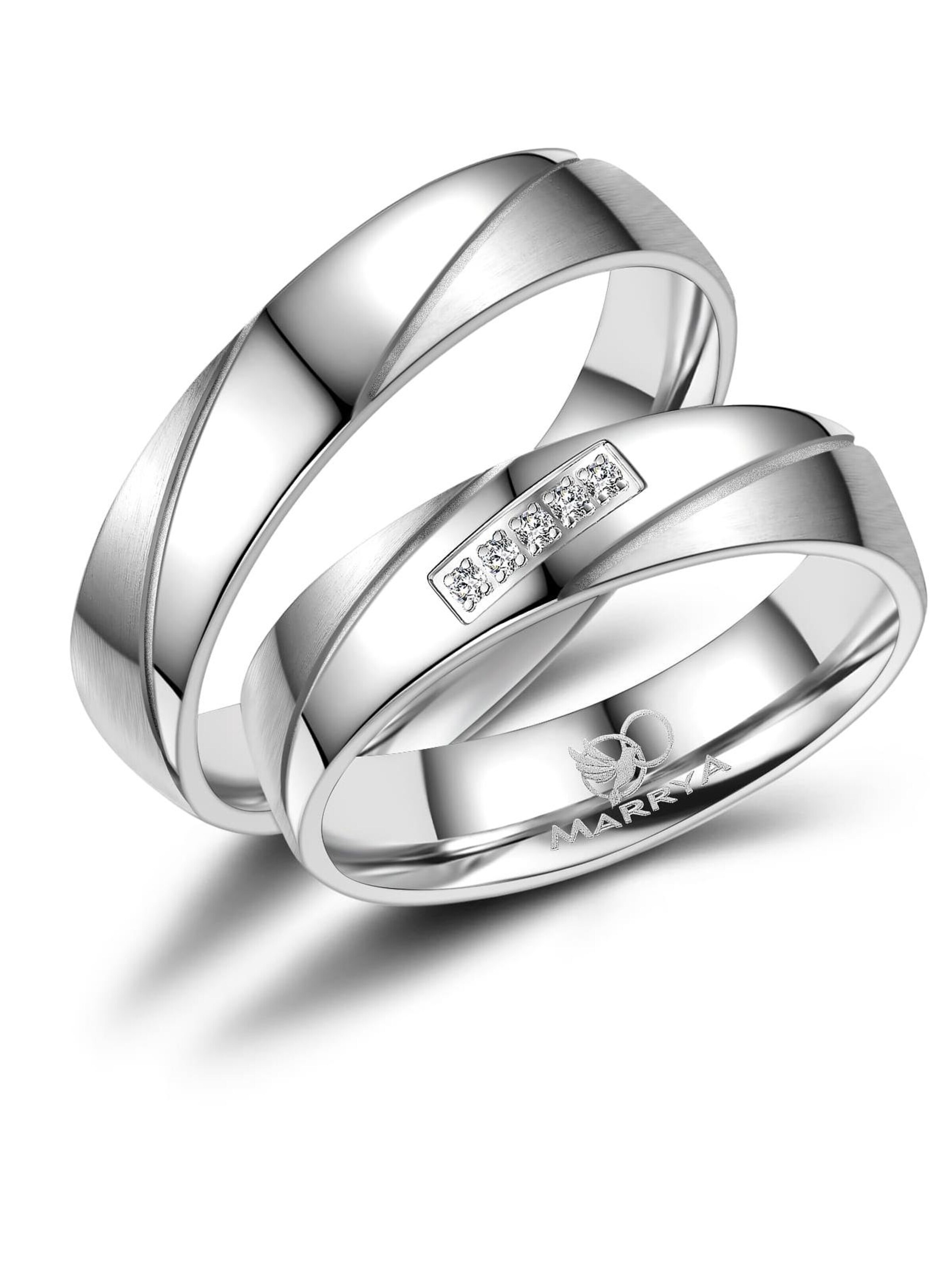 MARRYA Ring 'MARRYA SI-09 Ehering aus Silber' in Silver