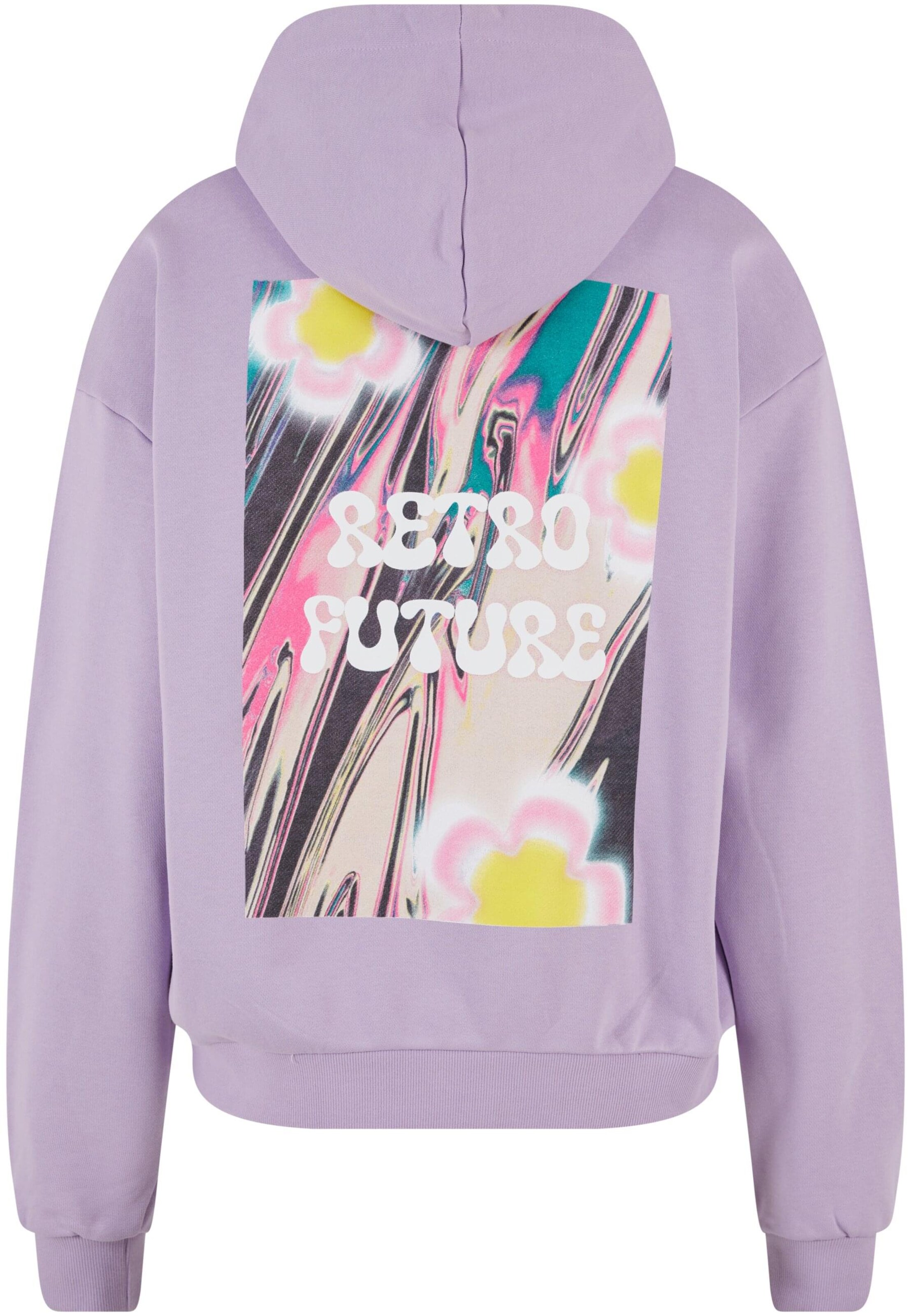 Felpa 'Blurry Blossom' di Lost Youth in lilla: frontale