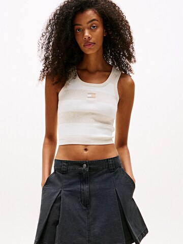 Tommy Jeans Gebreide top in Beige: voorkant