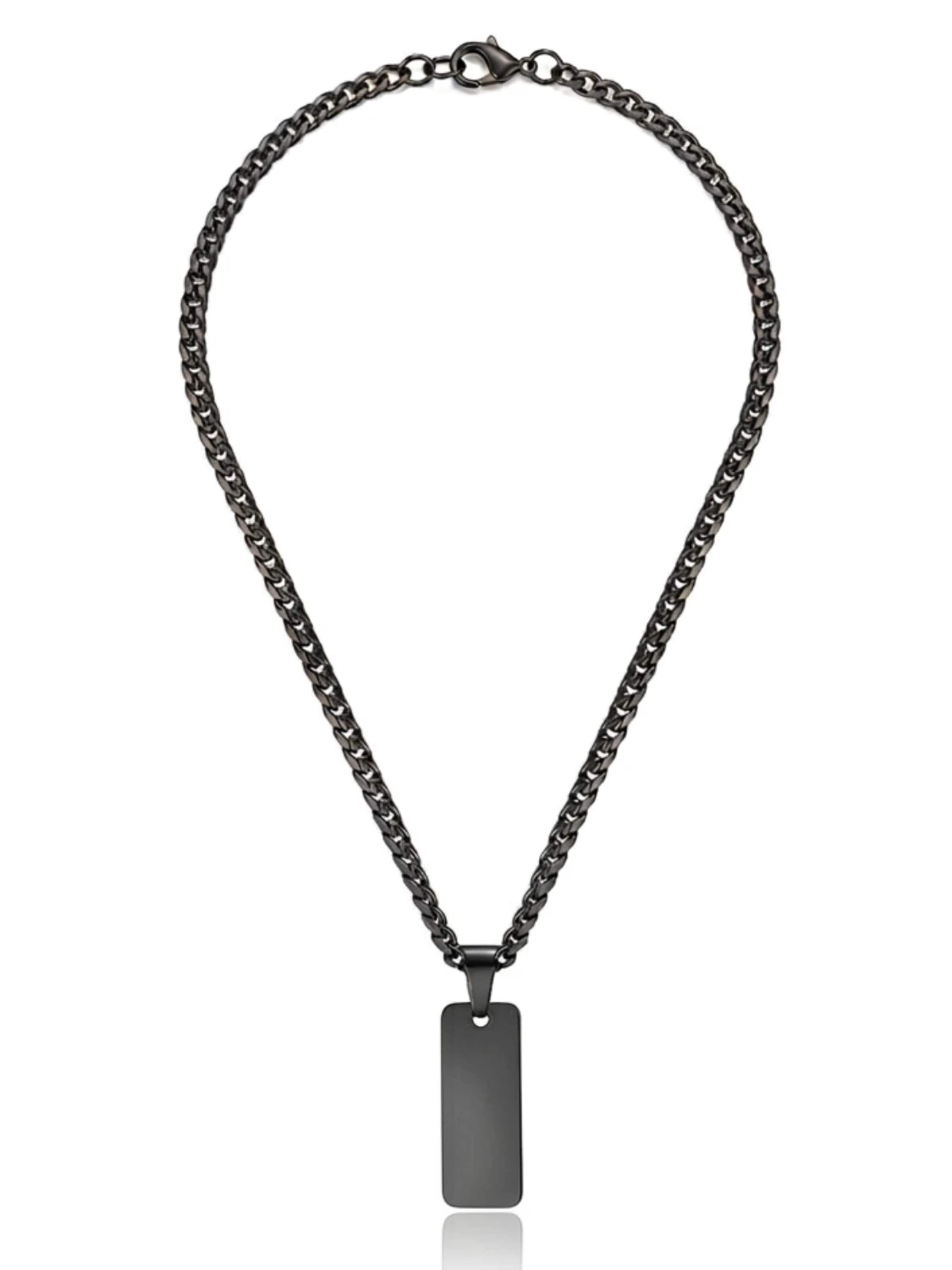 Eternal Necklace 'Pendor' in Grey: front