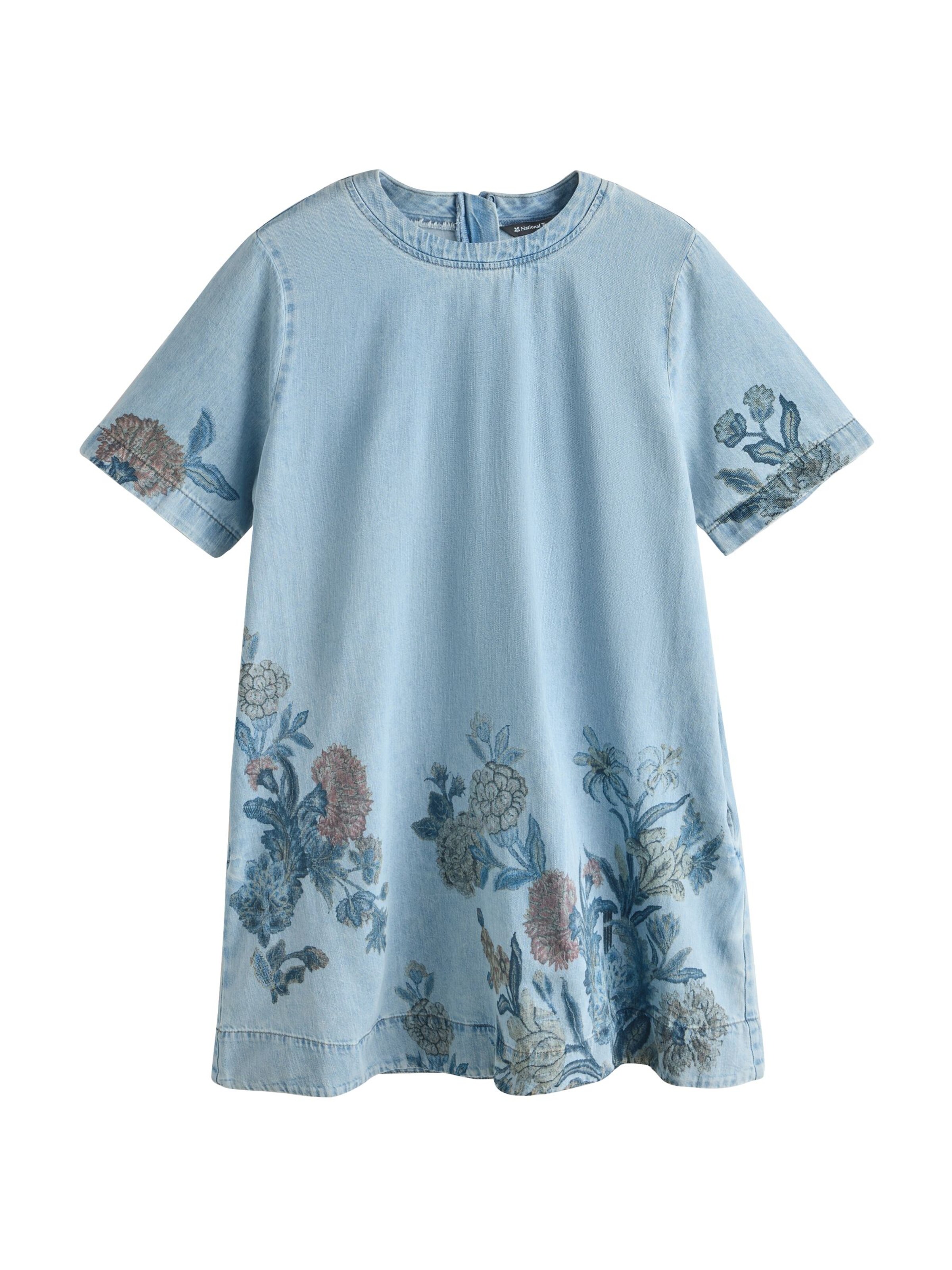 Next Robe 'National Trust x Next' en bleu / bleu clair / marron châtaigne / vert pastel, Vue avec produit