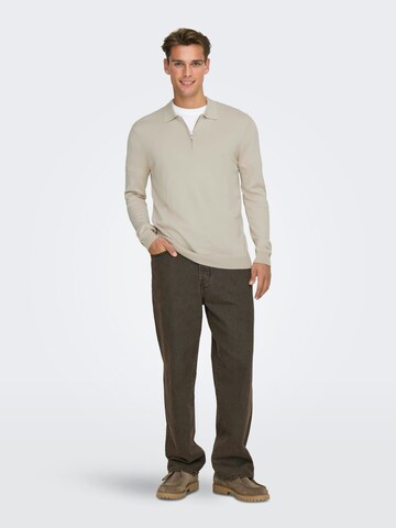 Only & Sons - Jersey 'Wyler' en gris