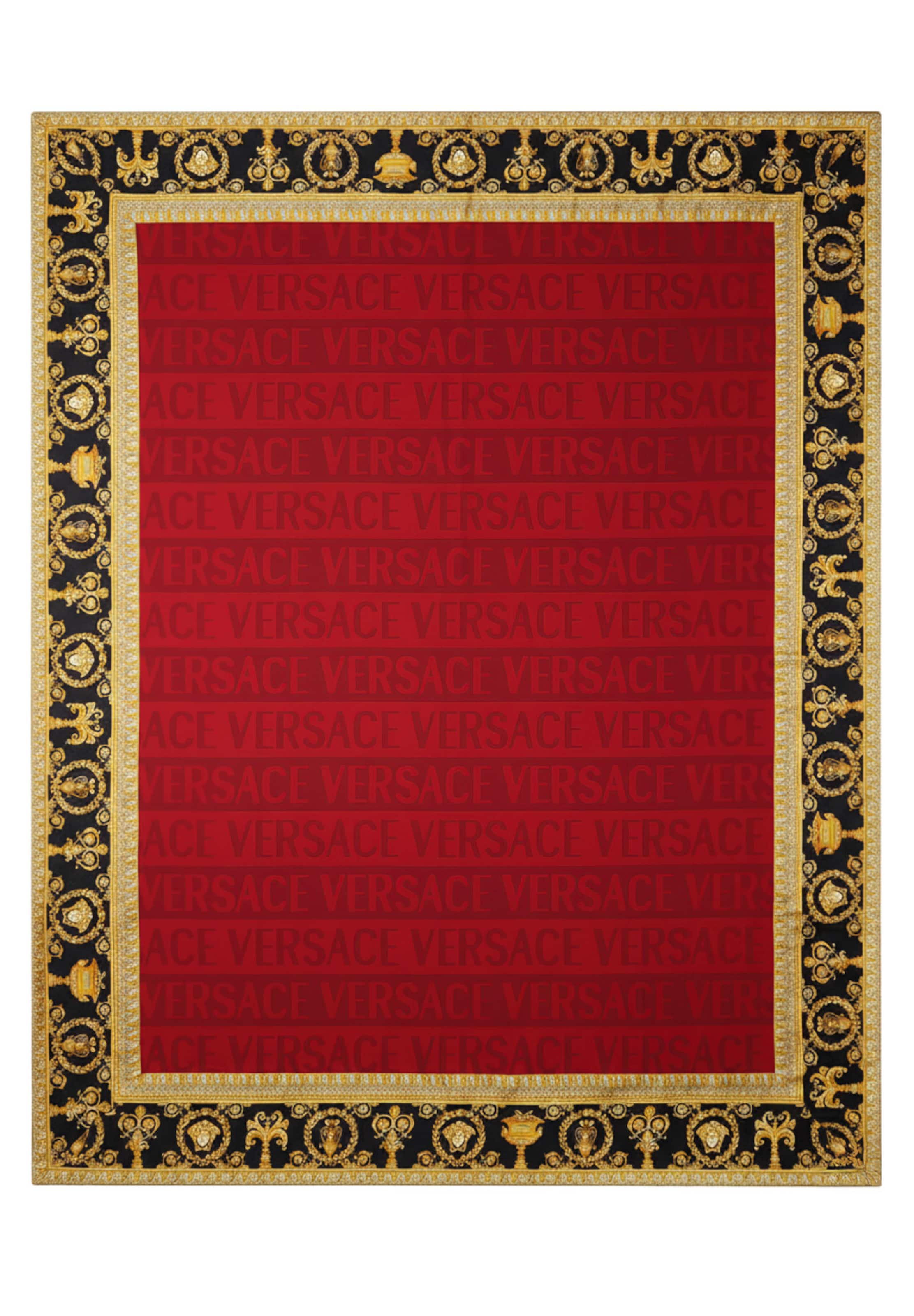 VERSACE Decken 'I Love Baroque' in Rot: Vorderseite
